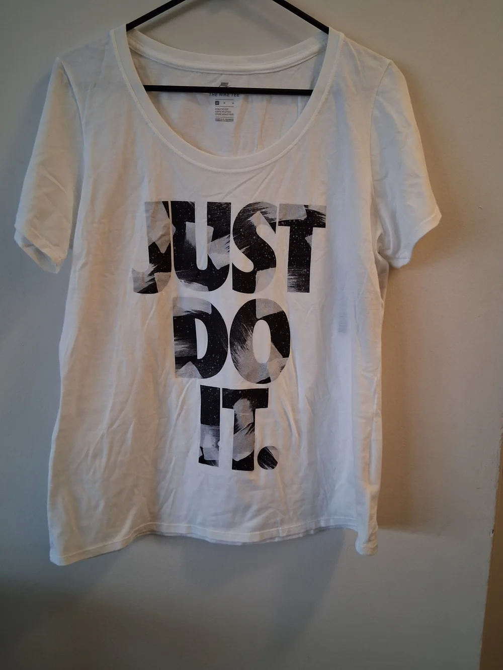 Nike White Tee with Black Graphic